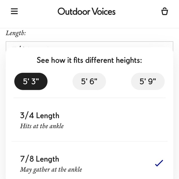 Outdoor Voices 7/8 Leggings charcoal/navy/graphite - Picture 6 of 9